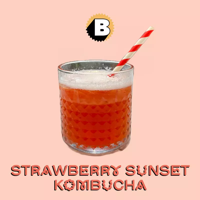 Strawberry Sunset Kombucha