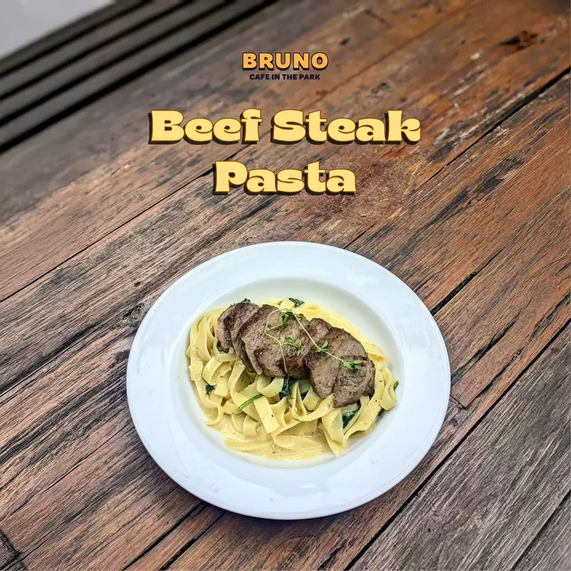 Beef Steak Cream Pasta